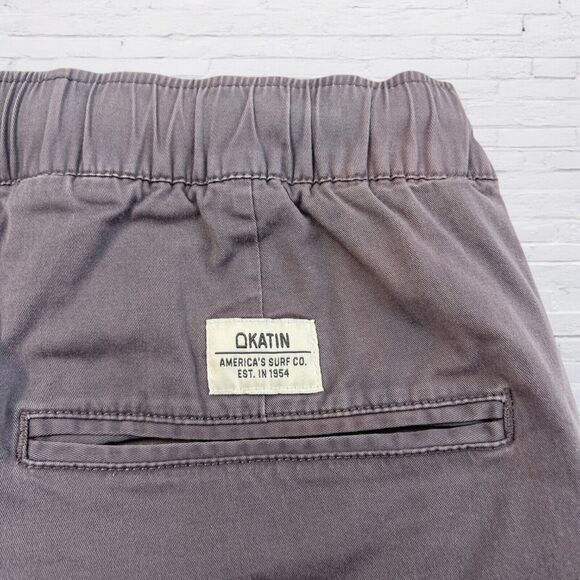 Katin Mens Purple Chino Pull-on Pants Drawstring Size Large 30" inseam - Picture 4 of 12
